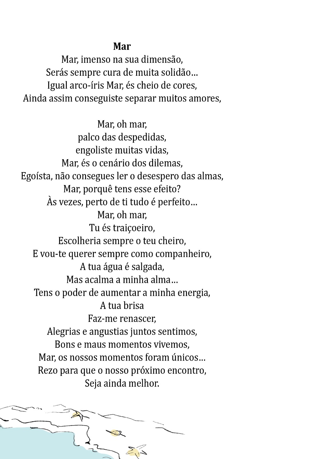 Poema 'Mar' de Alissa Mendes